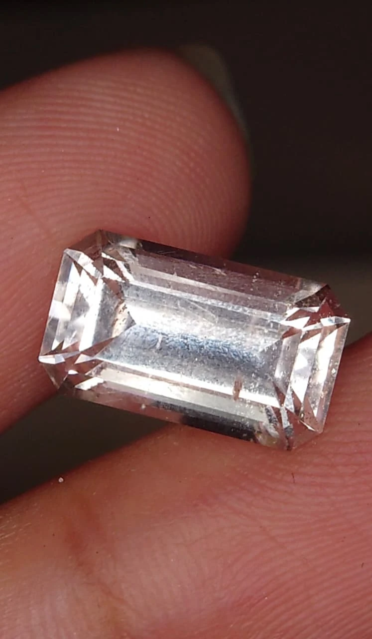 4.3ct Emerald Faceted Morganite Loose Gemstone from Madagascar — view 2